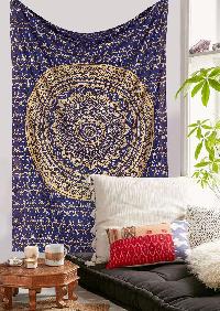 Golden Ombre Print Tapestry Cotton Wall Hanging