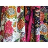 Indian Flower Pattern Kantha Quilt