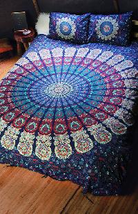 Indian Mandala Bohemian Blue Tribal Boho Decorative Duvet Cover