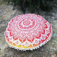 Ombre Print Large Round Pillow Cover