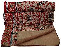 Indian Vintage Kanth Twin Kantha Quilt