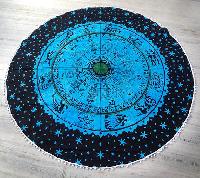 Zoadic Indian Mandala Round Tapestry Beach Throw Towel