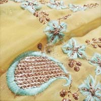Fawn Georgette Embroidery