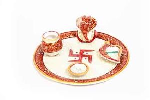 Marble Decorative Pooja Thali