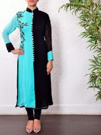 embroidered georgette kurti