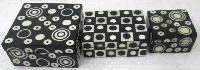 black & white resin combined boxes