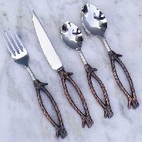 Steel Brass Cutlery Set (sm 1574)