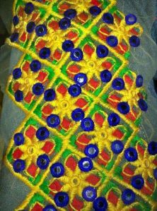 Multi Work Embroidered Fabric