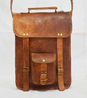 Handmade Vintage Leather Laptop Bag, Messenger Bag. 11