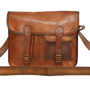 Handmade Vintage Leather Laptop Bag, Messenger Bag 10X13X3 inches