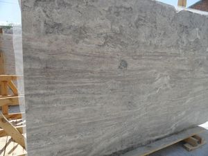 Silver Travertine Marble Slabs