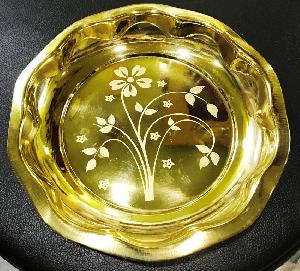 Brass Floral Dish (Gift Article)