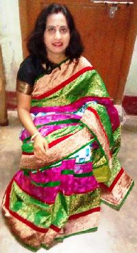 Multi Colour Brasoonet and Bhagal Puri Silk Saree