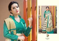 Casual Partywear Cotton Panorama Saree