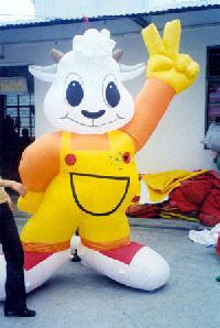 Inflatable cartoon character