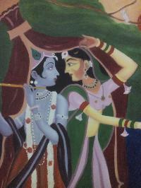 Gods painting - Lord Krishna Radha Painting