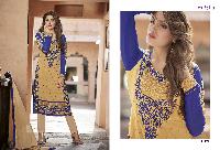Georgette with heavy embroidery Dress as PYD 11191