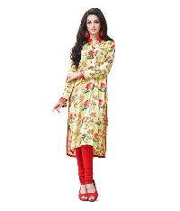 Green Coloured Viscose Stitched Kurti