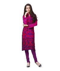 Pink Coloured Viscose Printed Kurti