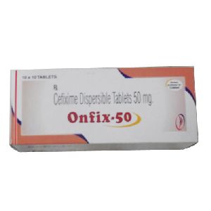 CEFIXIM DISPERSIBLE  50 MG  RTABLET AND DRY POWDER  Onfix-50