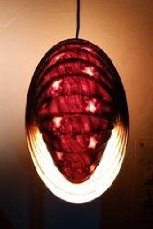Wooden 1 FV  Enigmatic Oval Hanging Lamp