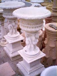 marble pedestals