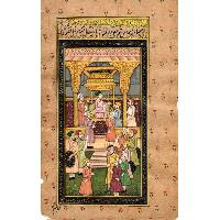 mughal court scenes painting