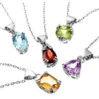 silver gemstone pendants