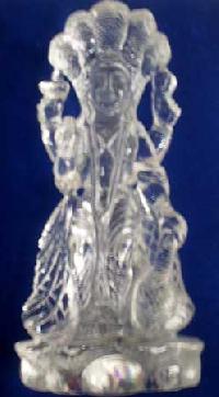 Rock-Crystal (sphatic) Standing Vishnu Statue