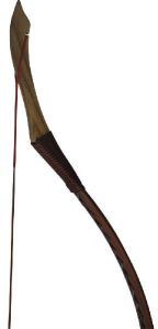40LB Recurve Bow Archery Fiberglass Hunter Leather Bow Yellow Bow Tip
