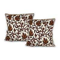 Crewel Stitch Cushion Covers