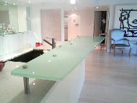 glass bar counter