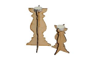 Wooden Folding Tea Light Holders