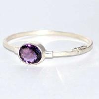 Silver Purple Bangles