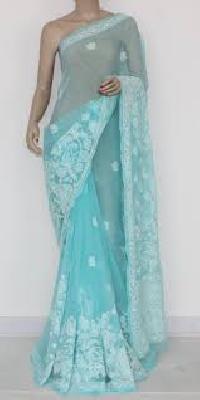 synthetic printed sarees
