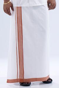 100% Cotton White Mundu