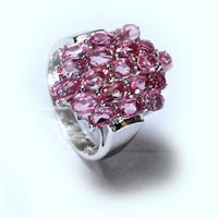 Designer Sterling Silver 925 Radiant Ring Pink