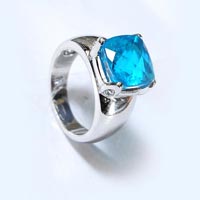 Designer Sterling Silver 925 Stone Ring Blue