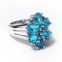 Elegant Stone Sterling Silver 925 Blue Stone Ring