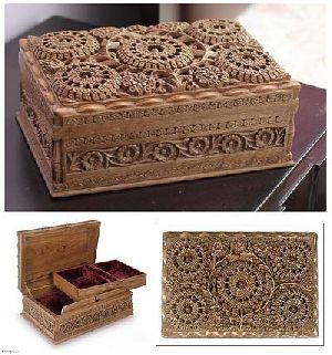 walnut wood carving Box