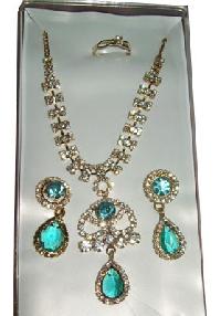 Blue Zircon Jewellery Set