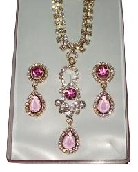 Pink Zircon Jewellery Set