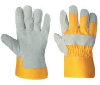 split leather work gloves