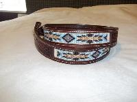 Beaded Leather Belt