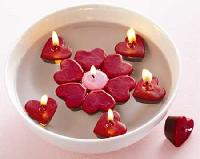 little heart floating candles