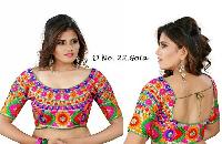 Colorful embroidery saree blouse