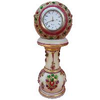 Marble Pillar Table Clock