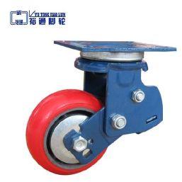 Double Spring PU Damping Rubber Shock Absorption Caster