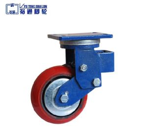 Cross Transverse Spring PU Shock Absorbing Castor