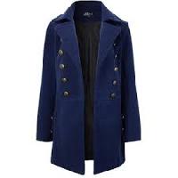 Blue Woolen Long Coat
